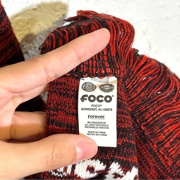 FOCO Arkansas Razorbacks NCAA Wordmark Big Logo Colorblend Scarf OS - Picture 5 of 8